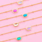 Kendra Scott Mini Elisa Satellite Short Pendant Necklace / Gold Pink Opalite Crystal