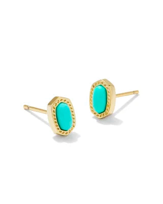 Kendra Scott Mini Ellie Stud Earrings / Gold Mint Magnesite