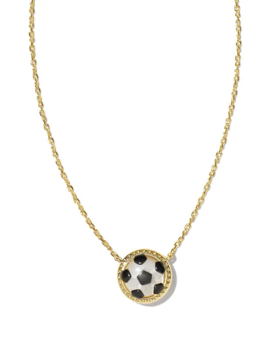 Kendra Scott Soccer Short Pendant Necklace / Gold Ivory Mother Of Pearl