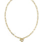 Kendra Scott Elisa Enamel Link & Chain Necklace / Gold Emerald Illusion