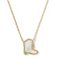 Kendra Scott Drill Team Boot Short Pendant Necklace / Gold Ivory Mother Of Pearl