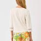 Clairmont 3/4 Sleeved Trimmed Knit Top
