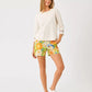 Clairmont 3/4 Sleeved Trimmed Knit Top