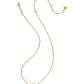 Kendra Scott Elisa Luxe Short Pendant Necklace / Gold Light Blue Cz