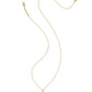 Kendra Scott Cross Pendant Necklace / Gold Matte Blush Pink Dichroic Glass