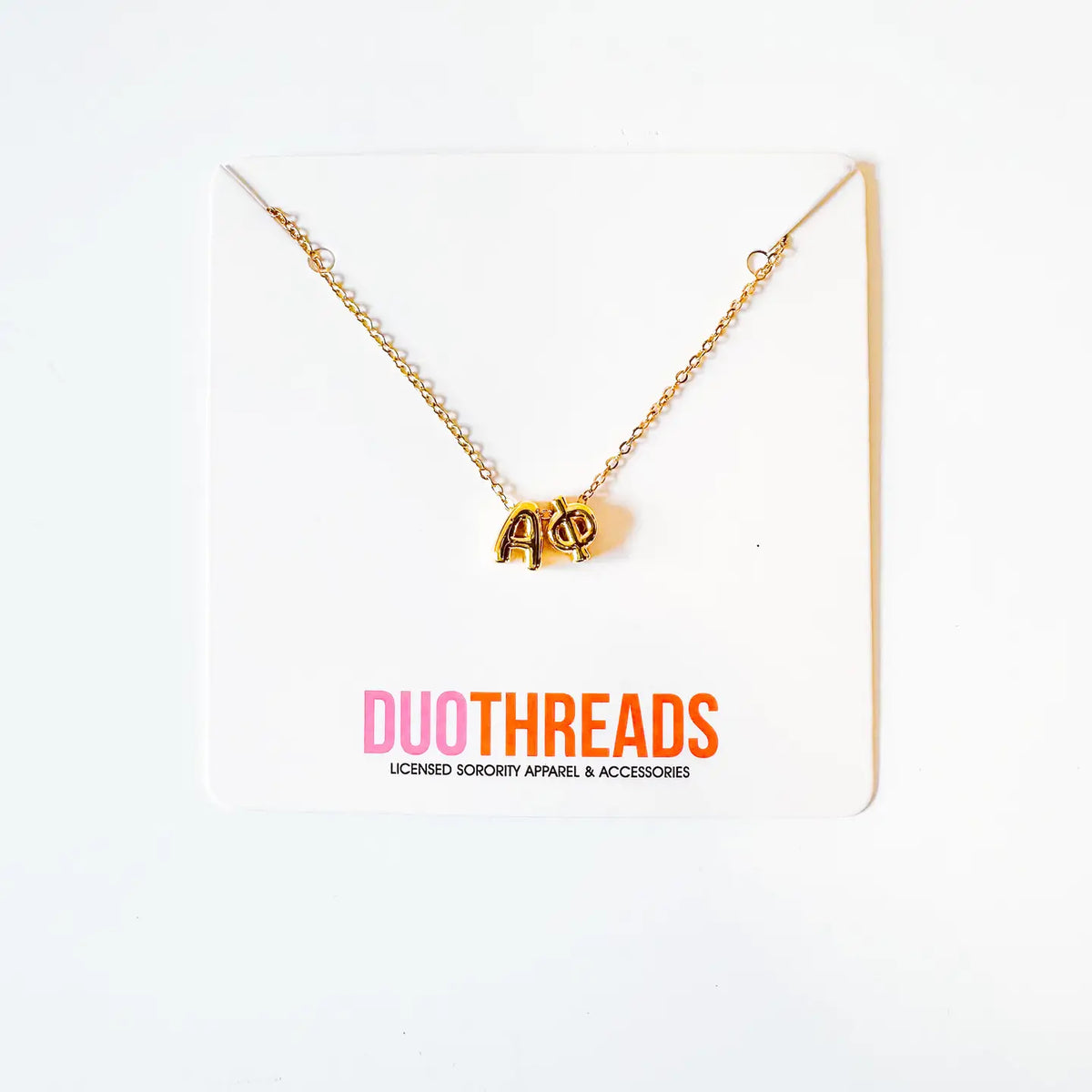 Bubble Letter Sorority Necklace | ALPHA CHI OMEGA