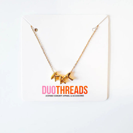 Bubble Letter Sorority Necklace | KAPPA KAPPA GAMMA