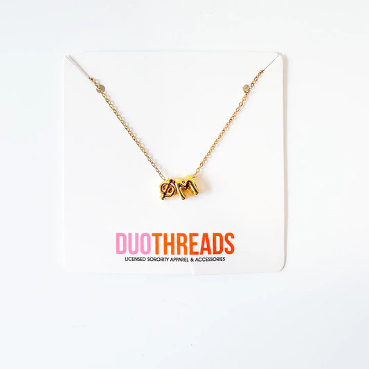 Bubble Letter Sorority Necklace | PHI MU