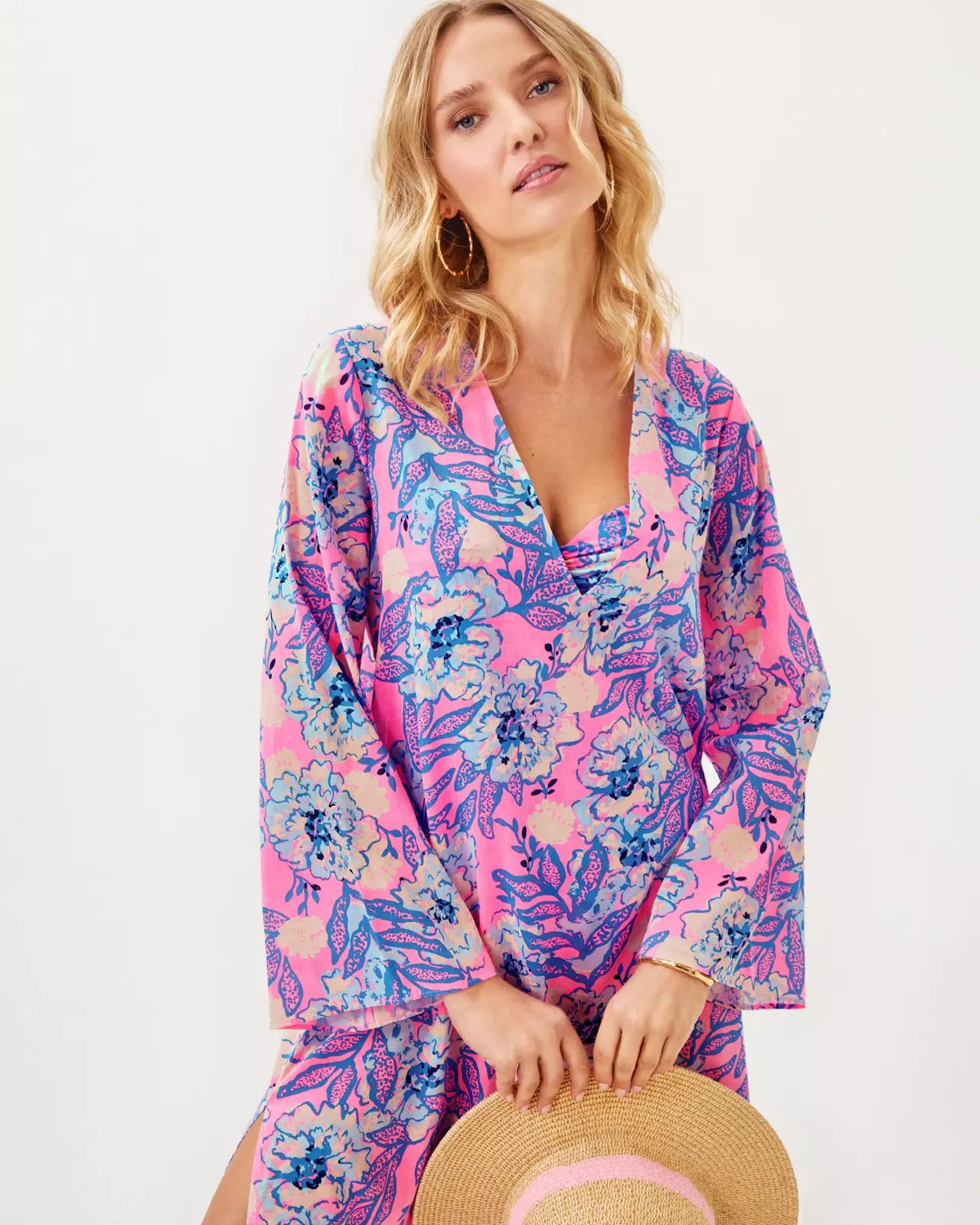 Perry Long Sleeve Maxi Coverup