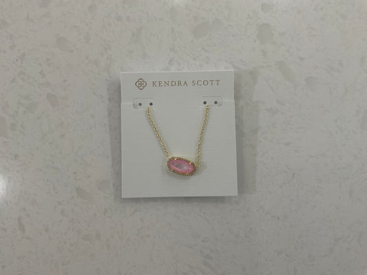 Kendra Scott Elisa Short Pendant Necklace / Gold Blush Ivory Mother of Pearl