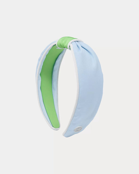 Low Knot Headband, Bluettte/Jade Lime