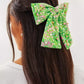 Large Barrette Bow, Lime Feeling Good