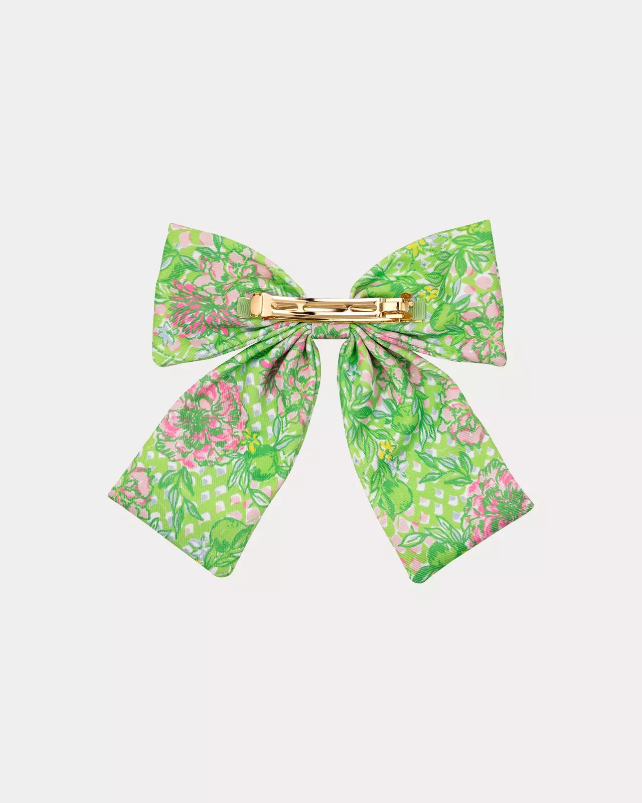 Large Barrette Bow, Lime Feeling Good