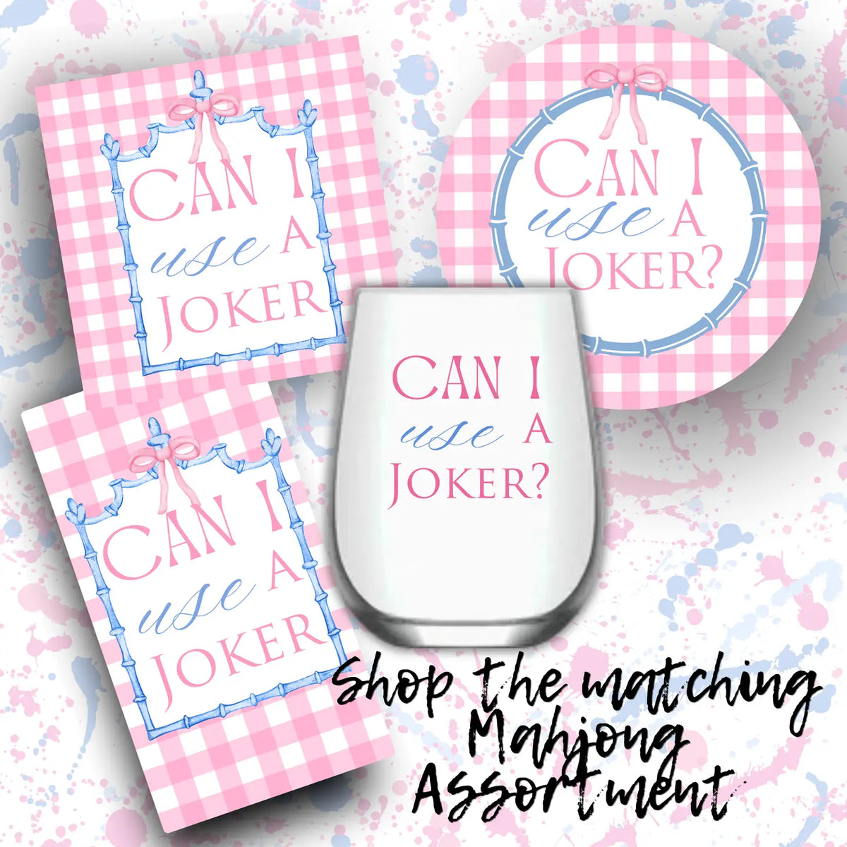 Mahjong "Can I Use A Joker?" 24ct Cocktail Napkins (3 Ply)