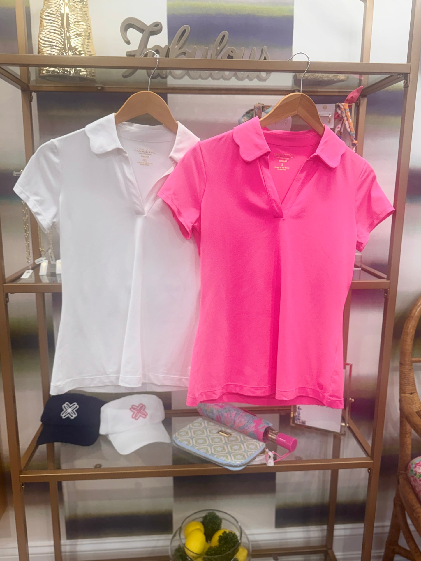 Frida Scallop Polo UPF 50+ Resort White