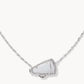 Kendra Scott Cheer Short Pendant Necklace / Silver White Mother Of Pearl