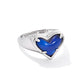 Kendra Scott Framed Ari Heart Band Ring / Silver Mood Stone 5