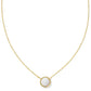 Kendra Scott Volleyball Short Pendant Necklace / Gold White Mother Of Pearl