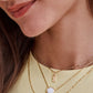 Kendra Scott Volleyball Short Pendant Necklace / Gold White Mother Of Pearl