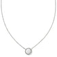 Kendra Scott Volleyball Short Pendant Necklace / Silver White Mother Of Pearl