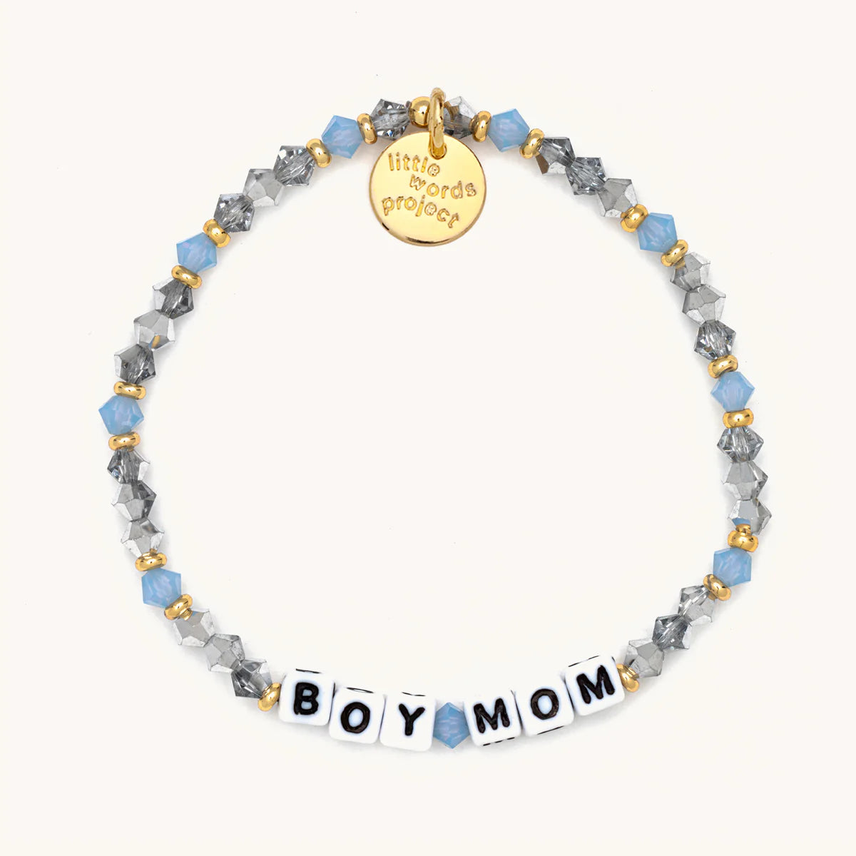 Boy Mom-Cornflower - White