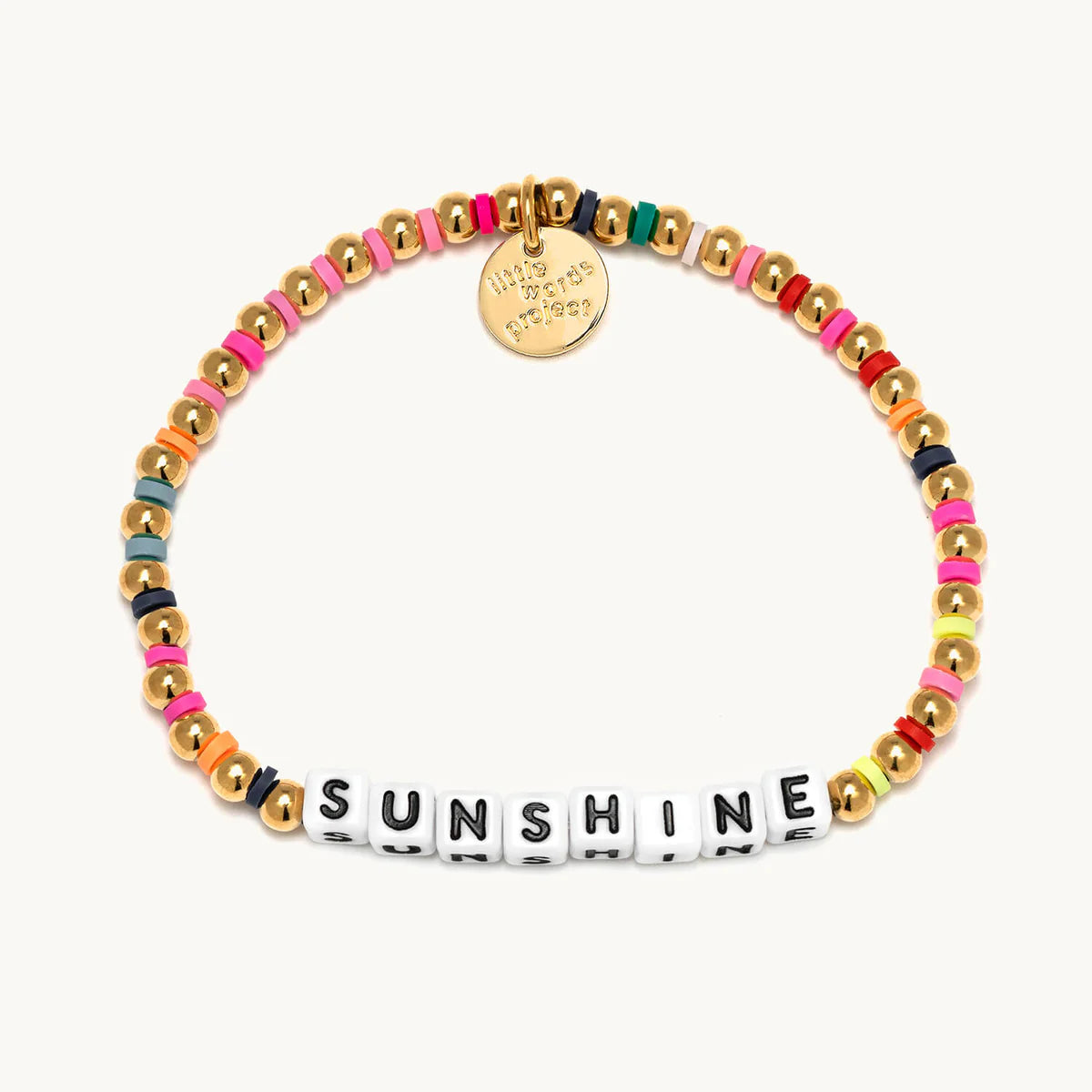 Sunshine-Gold Filled/ Rainbow Discs - White