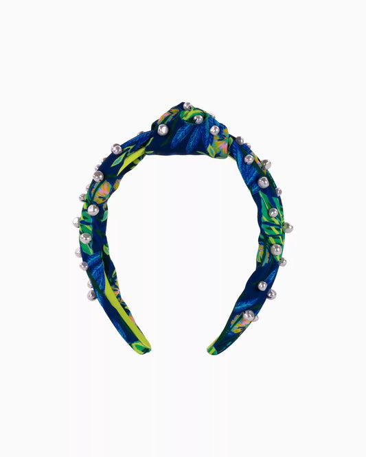 Embellished Slim Knot Headband, The Hottest Spot (Navy)