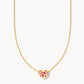 Kendra Scott Holland Heart Short Pendant Necklace / Gold Pink Crystal