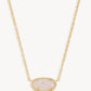 Kendra Scott Elisa Short Pendant Necklace / Gold Iridescent Drusy