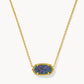 Kendra Scott Elisa Short Pendant Necklace / Gold Multi Drusy