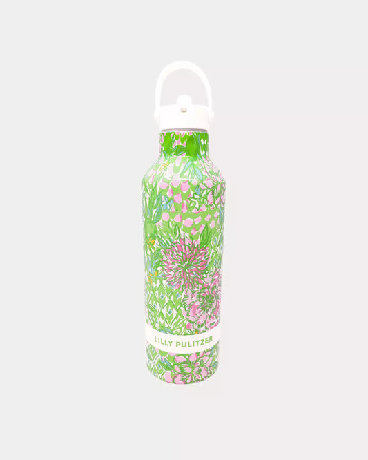 Stainless Steel Water Bottle, Lime Feeling Good