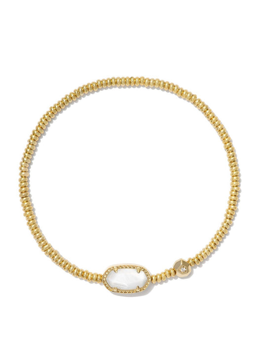 Kendra Scott Grayson Stretch Bracelet / Gold White Mother Of Pearl