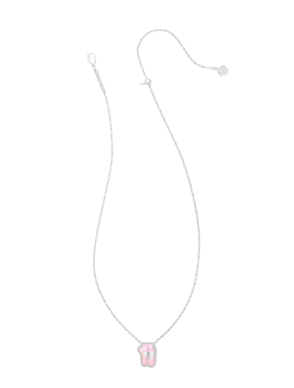Kendra Scott Ballet Short Pendant Necklace / Silver Blush Mother Of Pearl