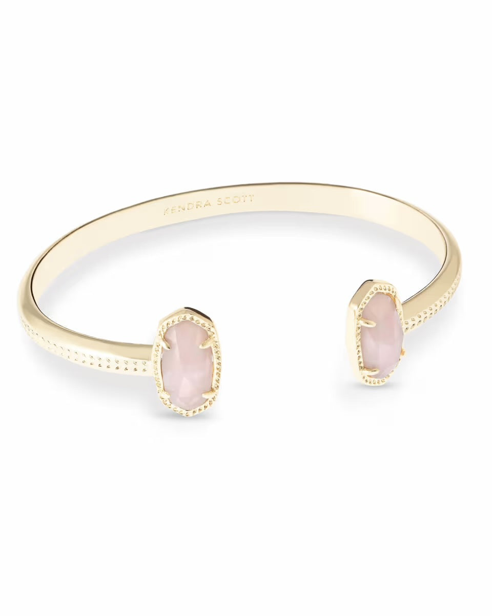 Kendra Scott Elton Cuff Bracelet / Gold Rose Quartz