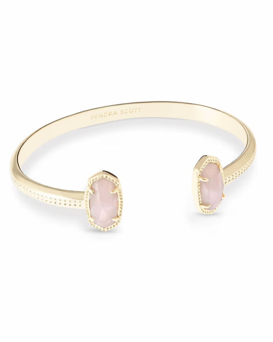 Kendra Scott Elton Cuff Bracelet / Gold Rose Quartz