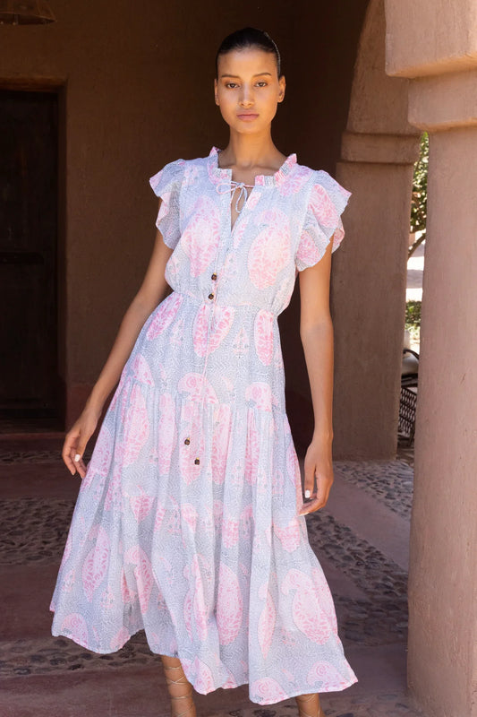 Cinched Flirty Midi | Samode Green