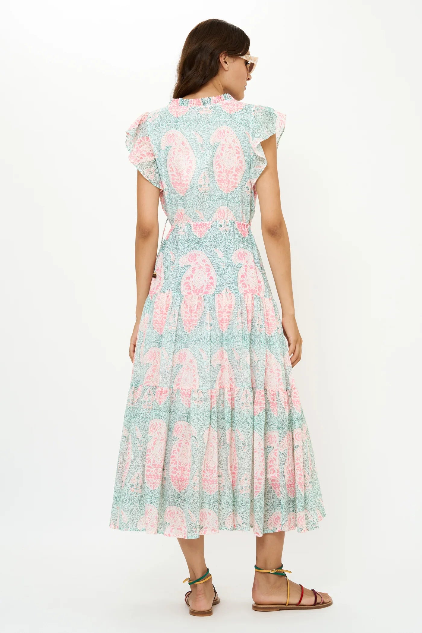Cinched Flirty Midi | Samode Green