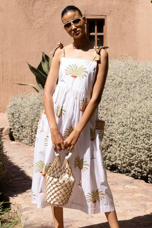 Tie Strap Pocket Midi | Canary Green