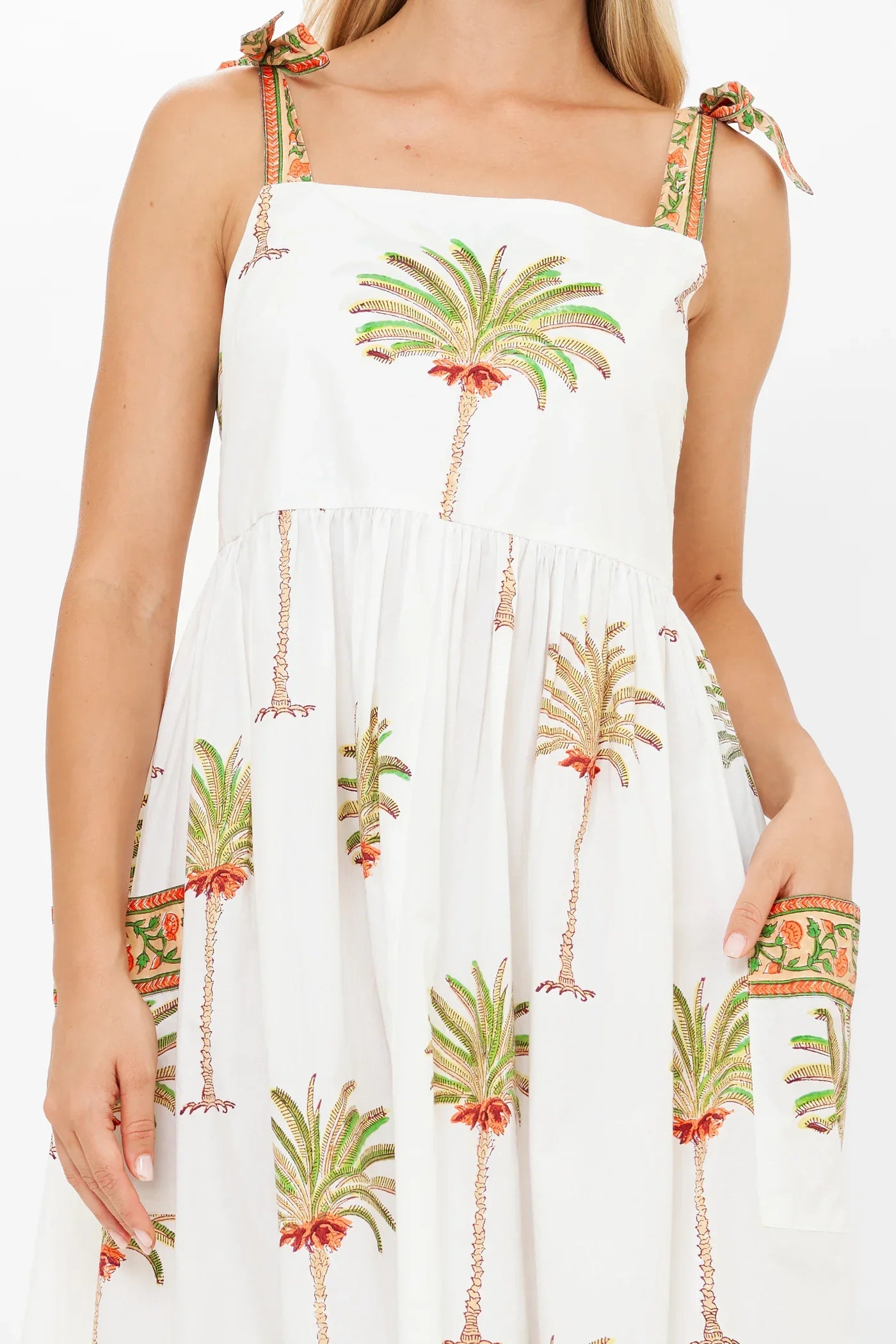 Tie Strap Pocket Midi | Canary Green