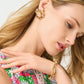 Lilly Garden Earrings Gold Metallic