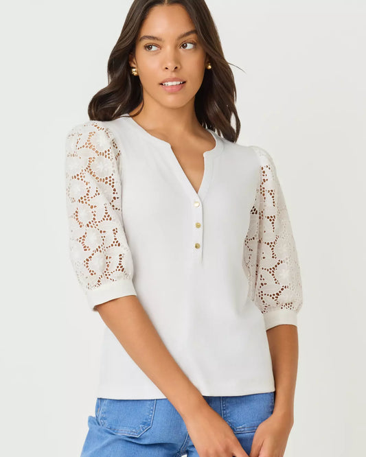 Ronson Eyelet Knit Top