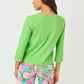 Clairmont 3/4 Sleeved Trimmed Knit Top