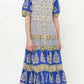 Scoop Tiered Midi | Jaisalmer Cobalt