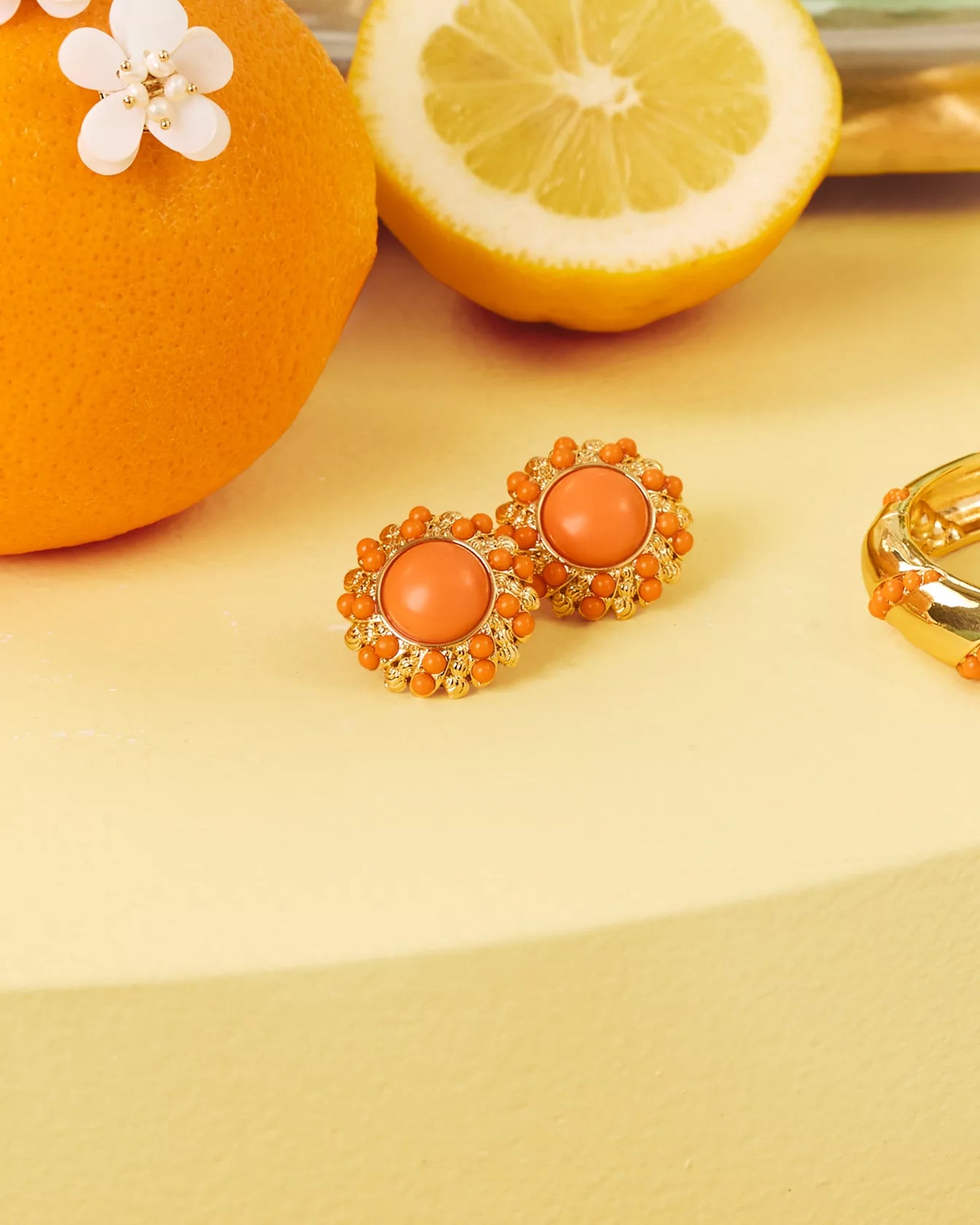 Seaside Harbour Earrings Sunset Orange