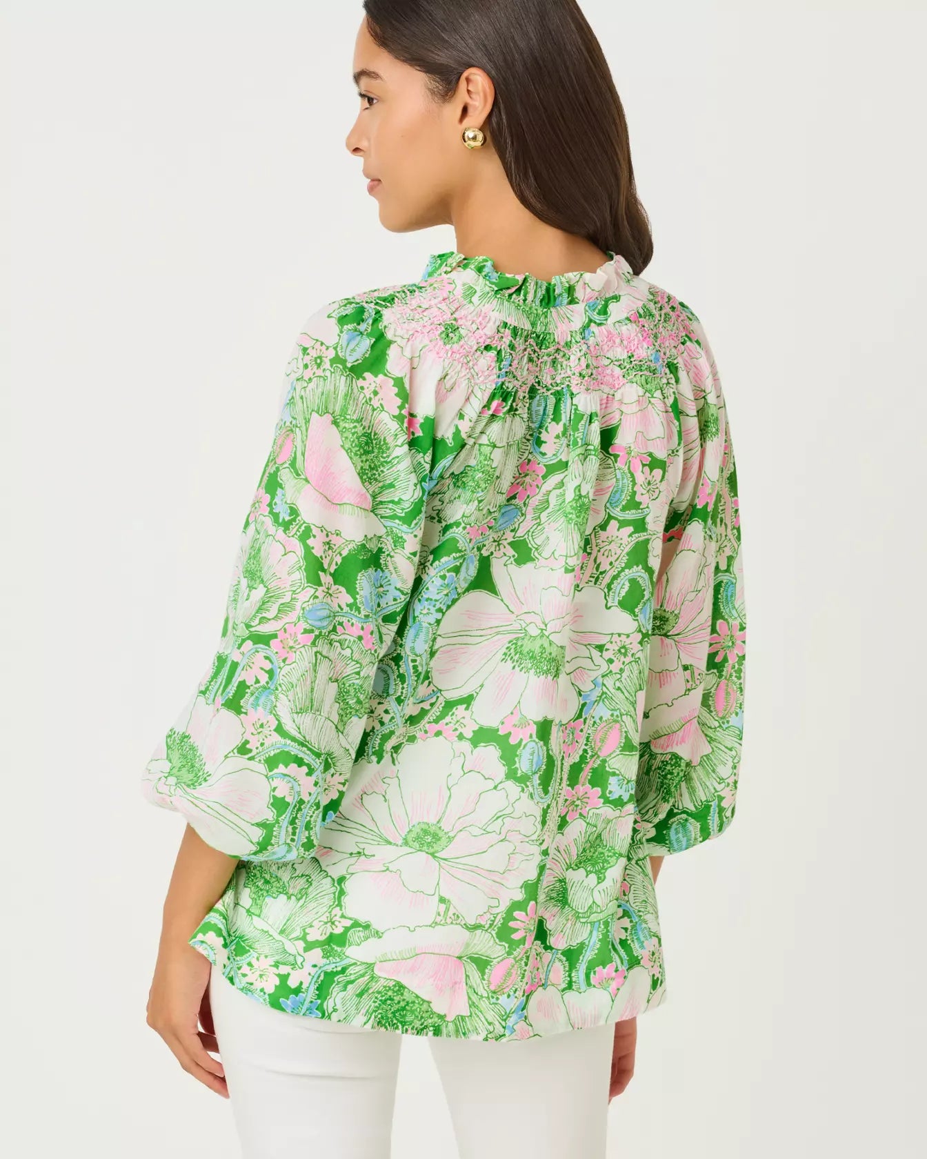 Lourdes 3/4 Sleeve Cotton Top