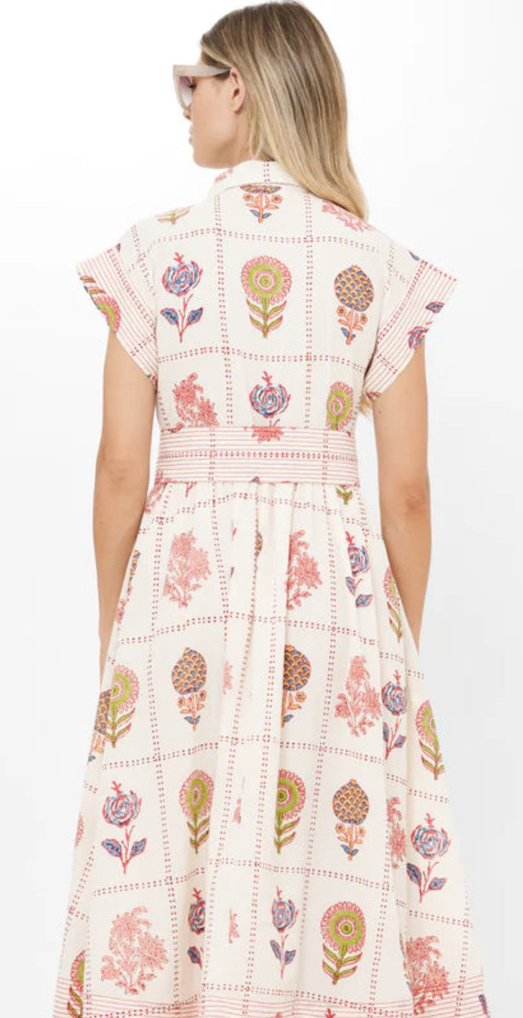 Belted Shirt Dress | Taormina Cream