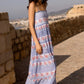Smocked Back Maxi | Borrego Navy