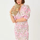 Mialeigh Elbow Sleeve Linen Dress