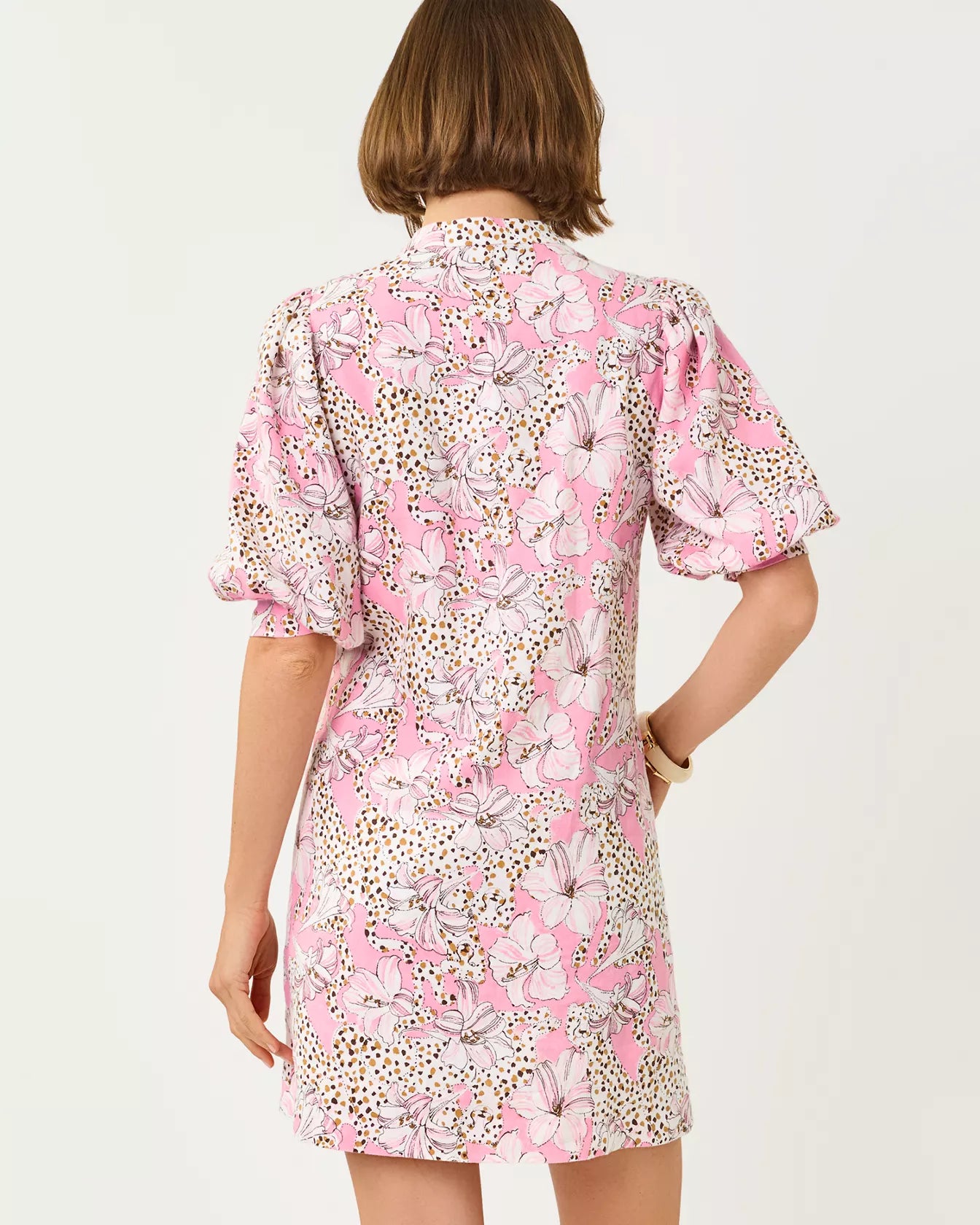 Mialeigh Elbow Sleeve Linen Dress