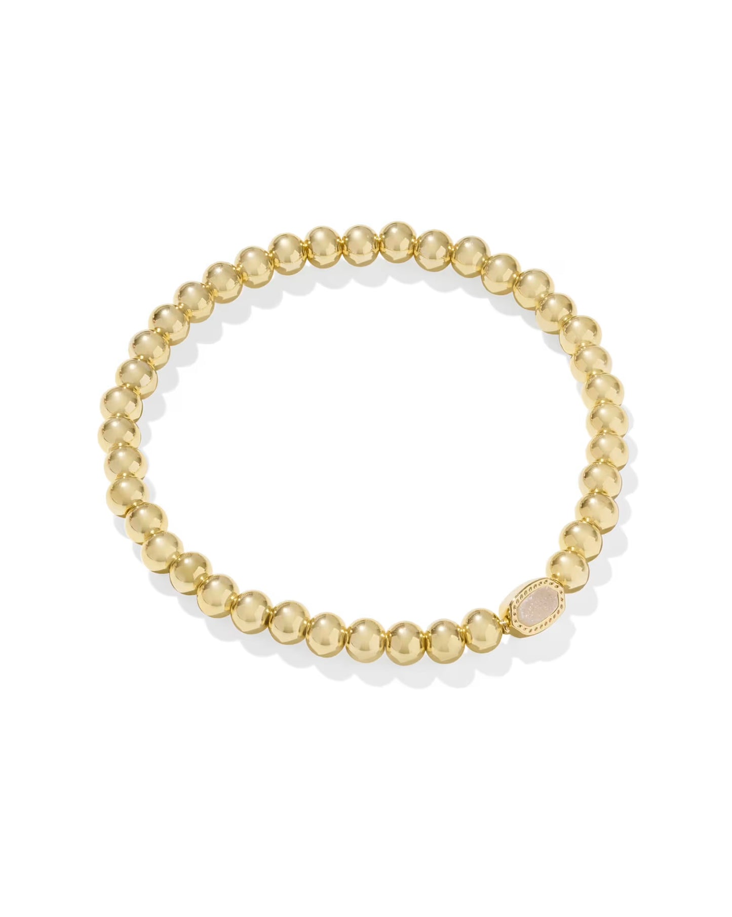 Kendra Scott Mini Elaina Gold Stretch Bracelet / Gold Iridescent Drusy